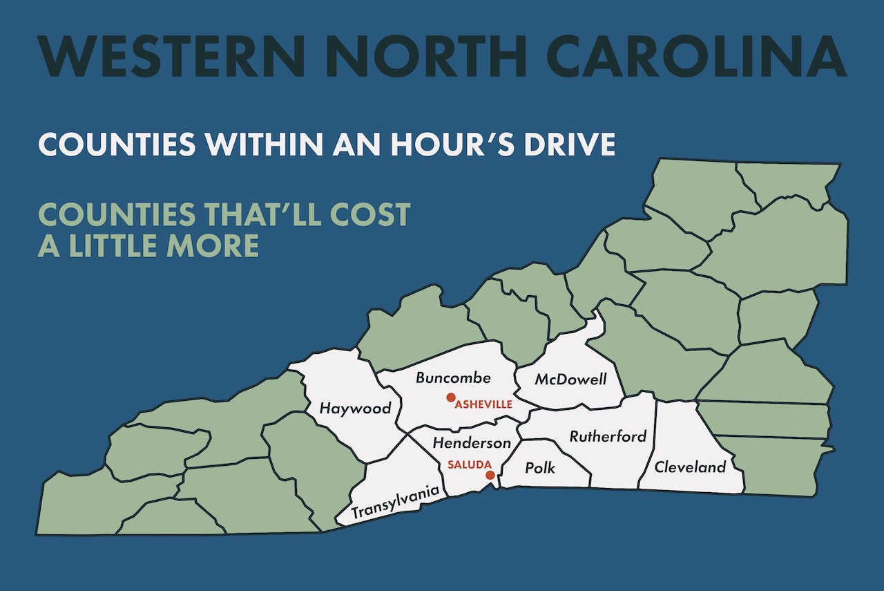 Western North Carolina County Map
